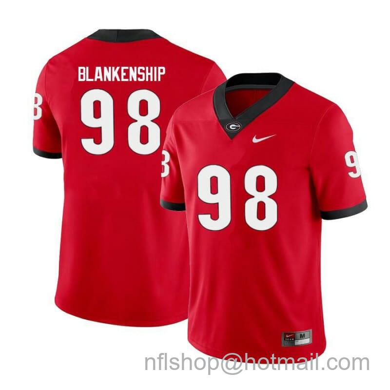 Men's Nike Georgia Bulldogs #98 Rodrigo Blankenship College Football Jersey Red