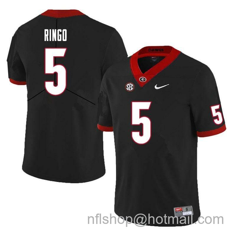 Men's Nike Georgia Bulldogs Kelee Ringo Jersey #5 College Football Game Black