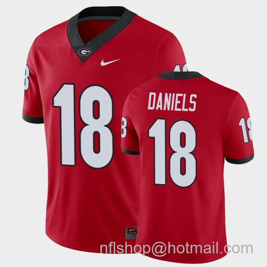 Men's Nike Georgia Bulldogs #18 JT Daniels Red College Football Alumni Player Jersey