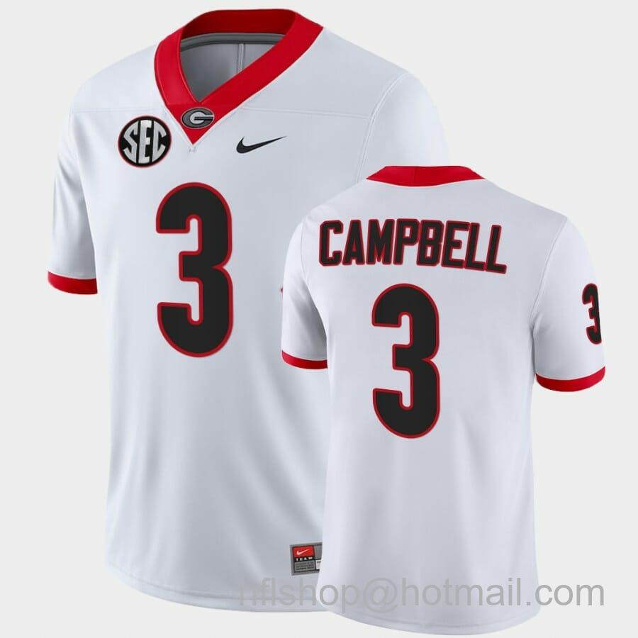 Men's Nike Georgia Bulldogs #3 Tyson Campbell White College Football Alumni Jersey