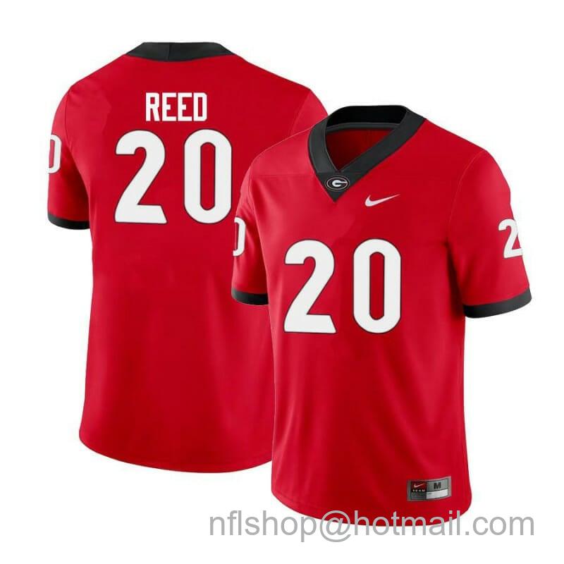 Men's Nike Georgia Bulldogs #20 J.R. Reed College Football Jersey Limited Red