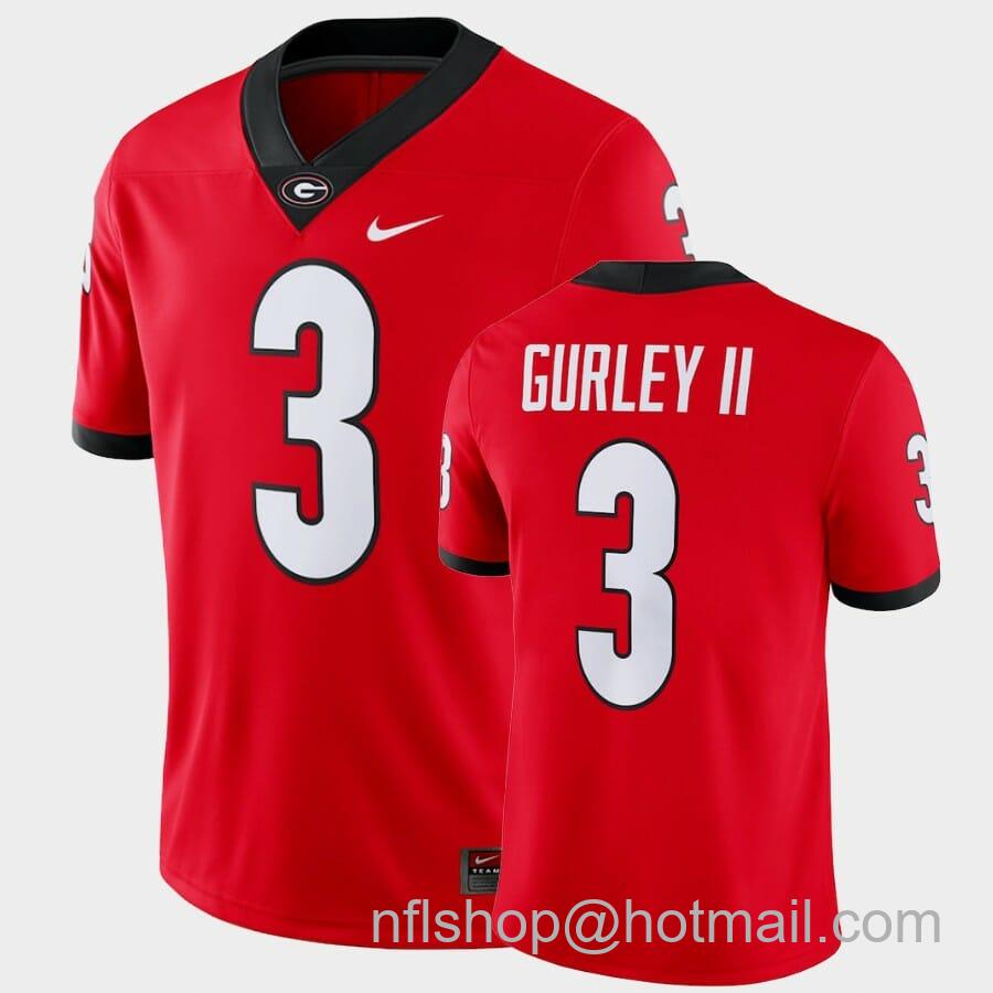 Men's Nike Georgia Bulldogs #3 Todd Gurley II Red Game College Football Jersey