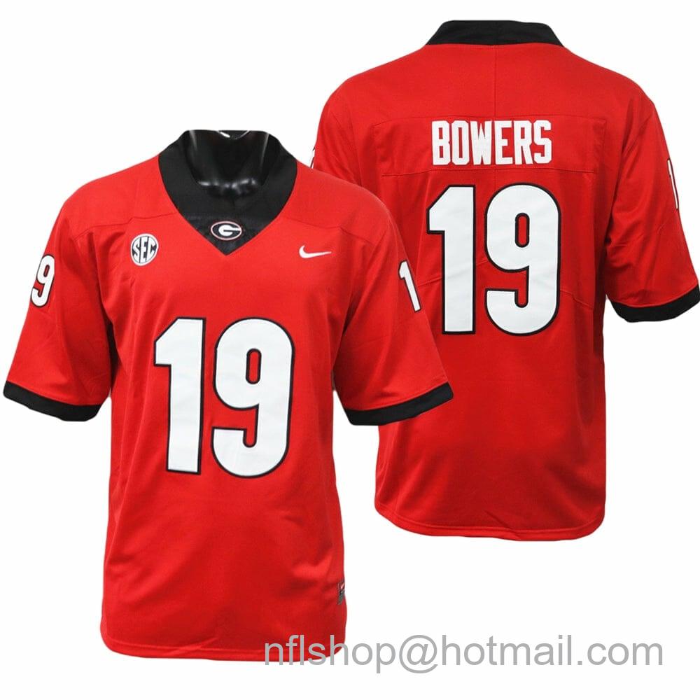 Men's Nike Georgia Bulldogs Brock Bowers Jersey #19 College Football Game Red