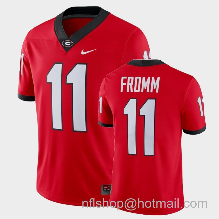 Men's Nike Georgia Bulldogs #11 Jake Fromm Red College Football Alumni Player Jersey