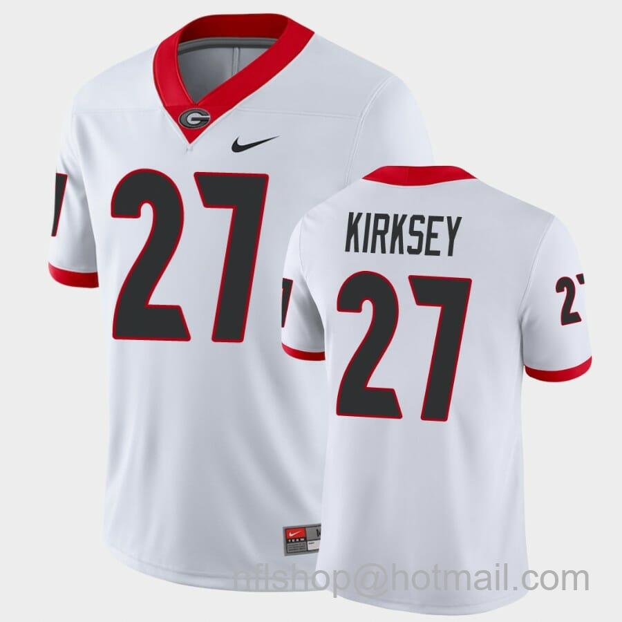 Men's Nike Georgia Bulldogs #27 Austin Kirksey White Game College Football Jersey