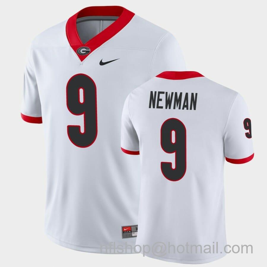 Men's Nike Georgia Bulldogs #9 Jamie Newman White Game College Football Jersey