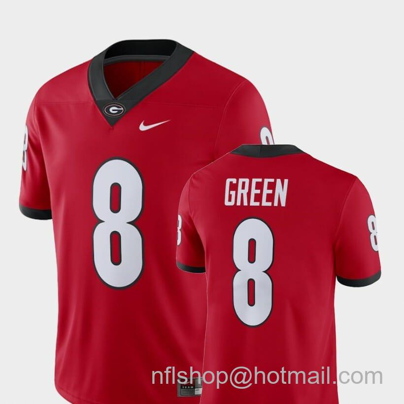 Men's Nike Georgia Bulldogs #8 A.J. Green Alumni Football Game Player Red Jersey