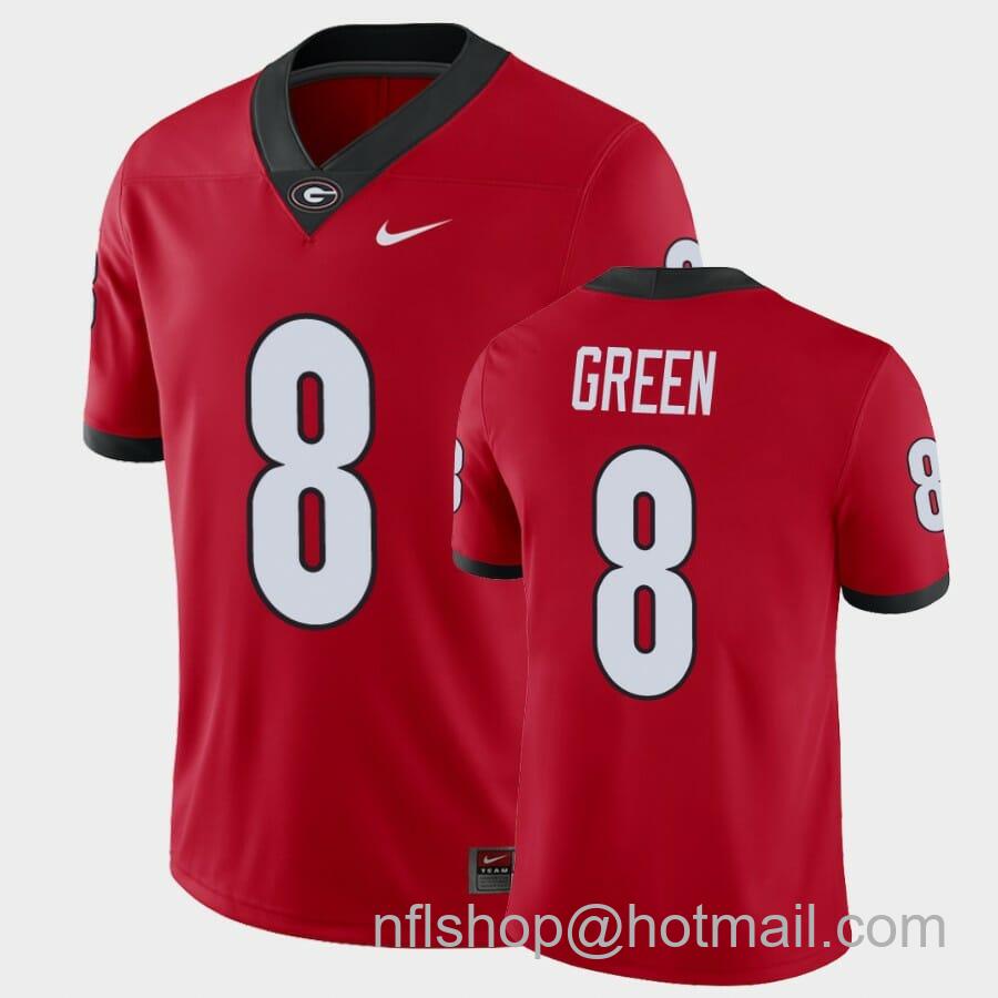 Men's Nike Georgia Bulldogs #8 A.J. Green Red College Football Alumni Player Jersey