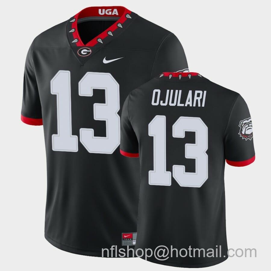 Men's Nike Georgia Bulldogs #13 Azeez Ojulari Black Game College Football Jersey