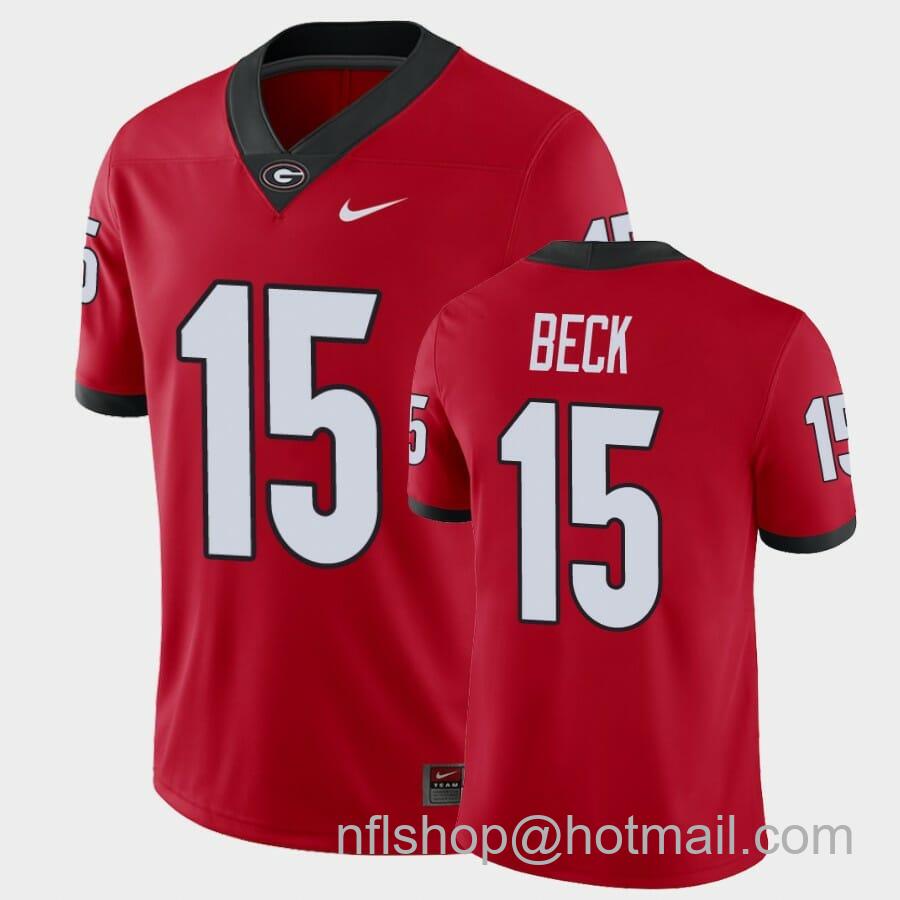 Men's Nike Georgia Bulldogs #15 Carson Beck Red College Football Alumni Player Jersey