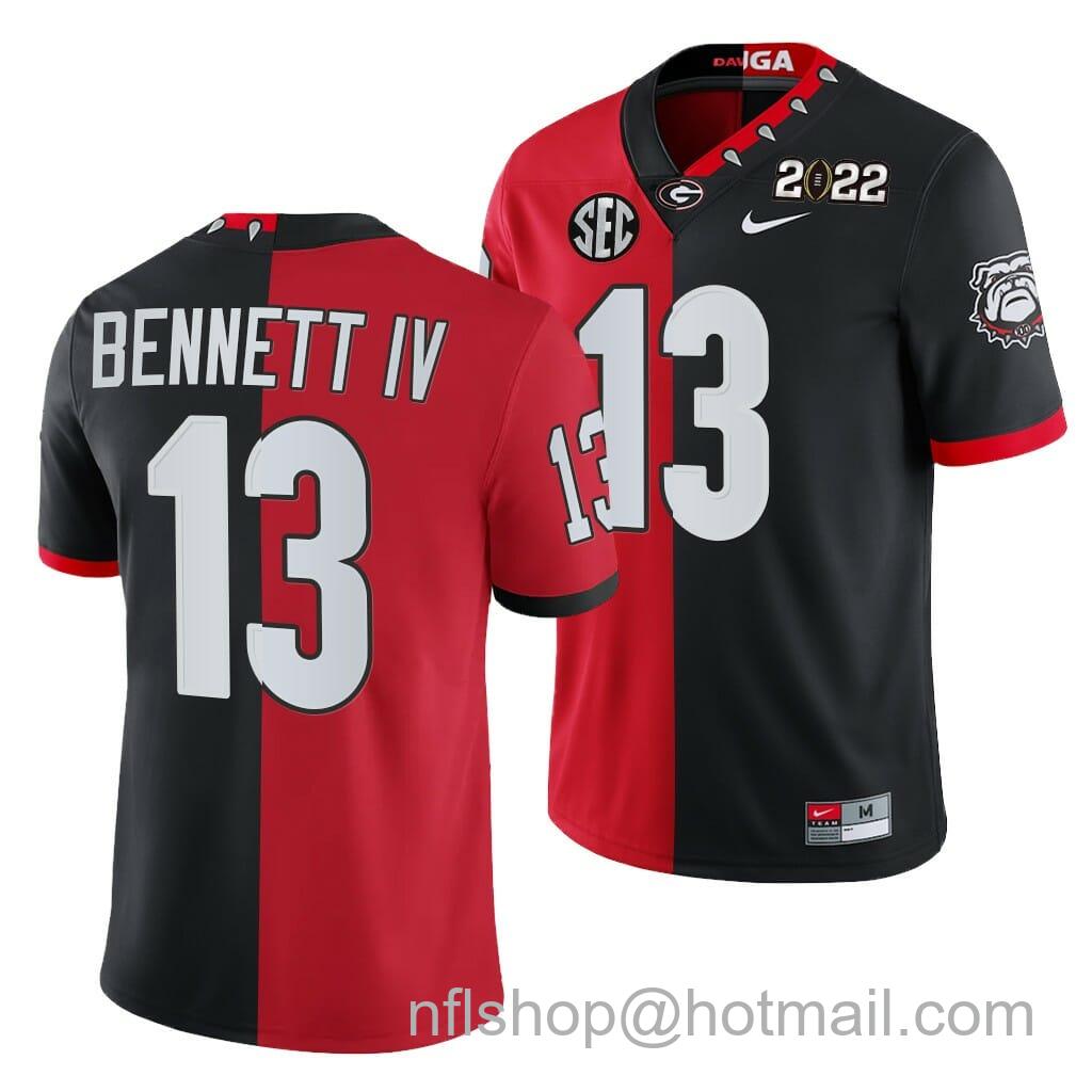 Men's Nike Stetson Bennett Jersey Georgia Bulldogs #13 2022 National Championship Black