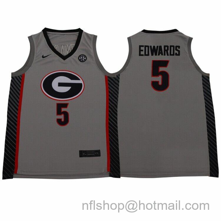 Men's Nike Georgia Bulldogs #5 Anthony Edwards NCAA Basketball Jersey