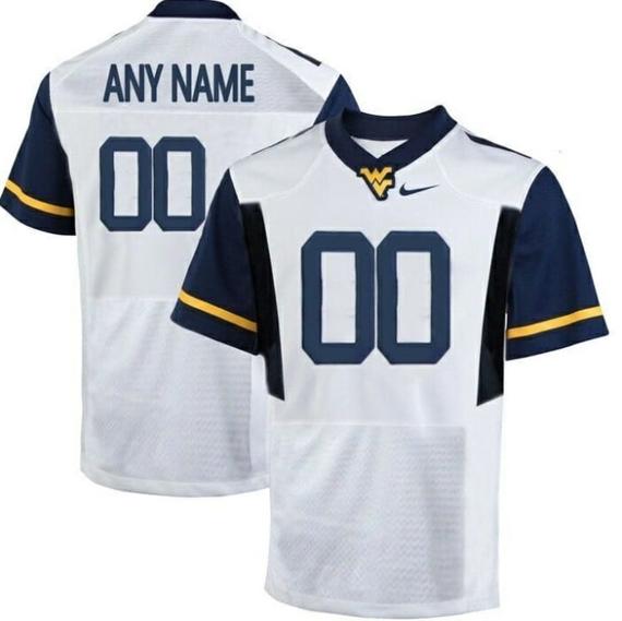 Men's West Virginia Mountaineers Football Jersey Personalized NCAA White_1