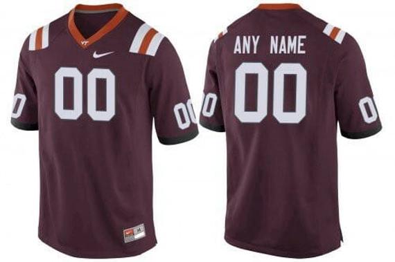 Men's Virginia Tech Hokies Custom Jersey Name Number NCAA Red