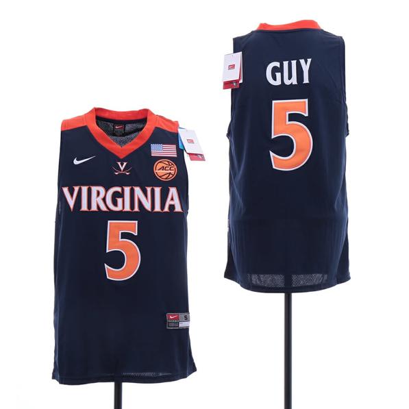 Men's Virginia Cavaliers #5 Kyle Guy NCAA Basketball Jersey