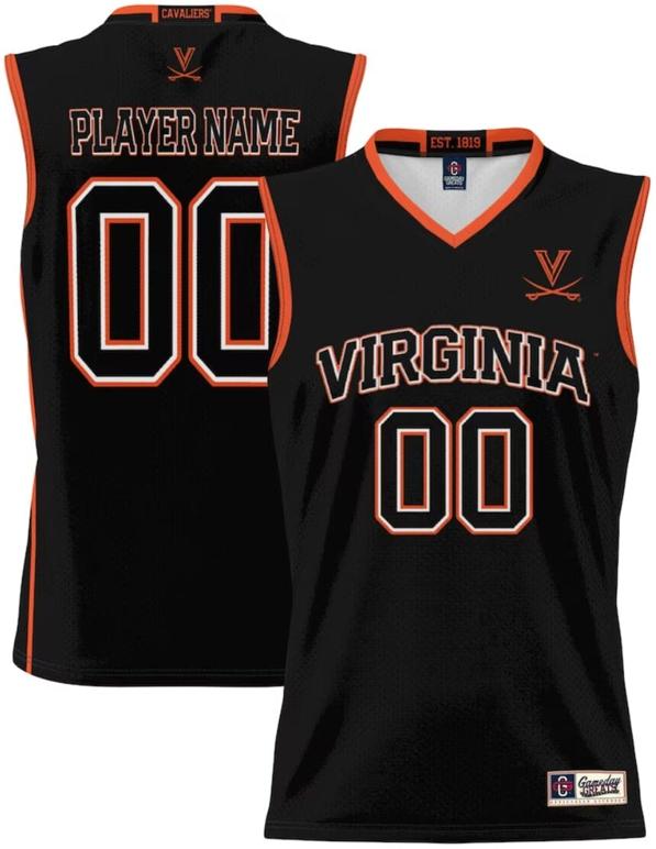 Men's Custom Virginia Cavaliers Jersey Name and Number GameDay Greats Basketball Lightweight Black