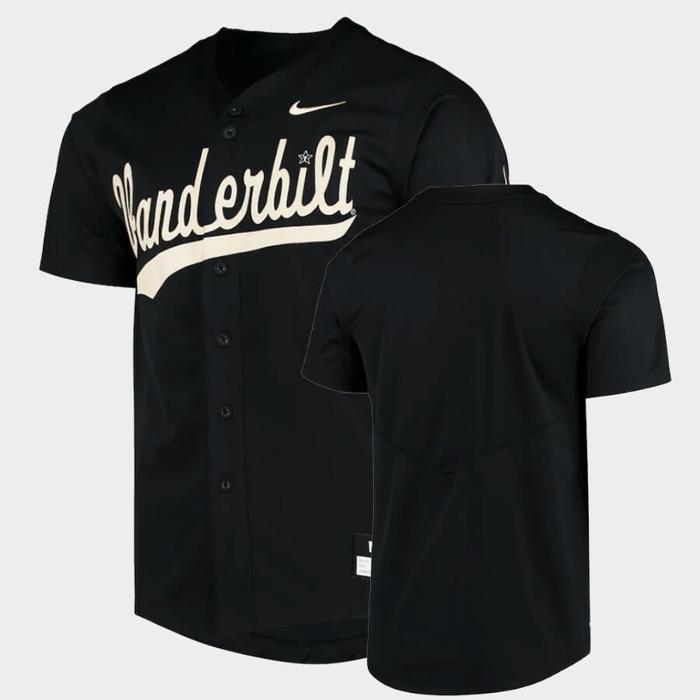 Men's Vanderbilt Commodores Custom Name Number Black NCAA Baseball Jersey