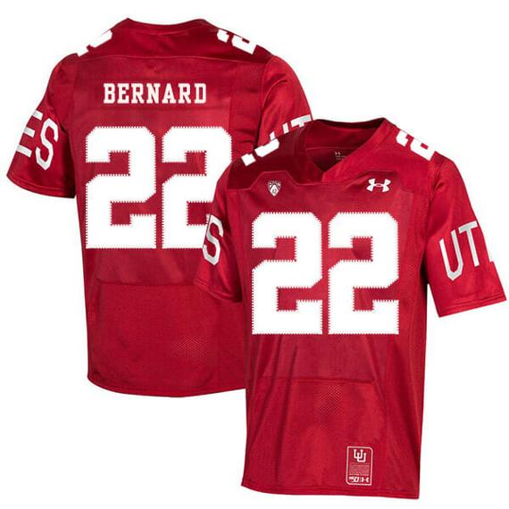 Men's Utah Utes #22 Micah Bernard NCAA College Football Jersey Red