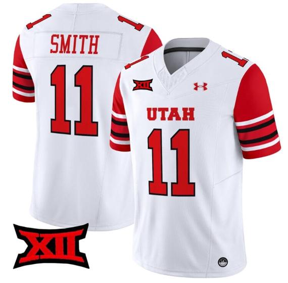 Men's Alex Smith Jersey #11 Utah Utes Vapor Limited College Football Stitched White