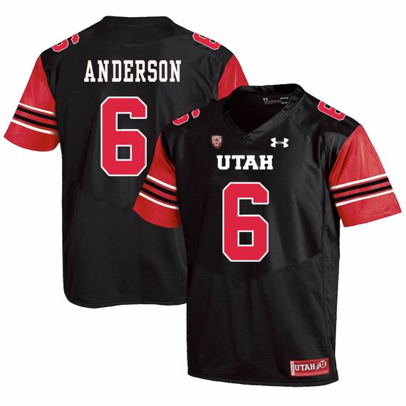 Men's Utah Utes #6 Dres Anderson NCAA College Football Jersey Black