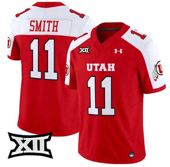 Men's Alex Smith Jersey #11 Utah Utes Vapor Limited College Football Stitched Red Alternate