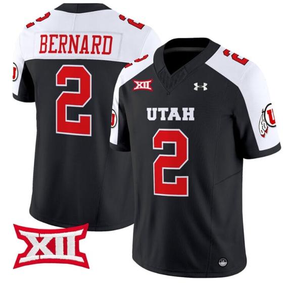 Men's Micah Bernard Jersey #2 Utah Utes Vapor Limited College Football Stitched Black Alternate