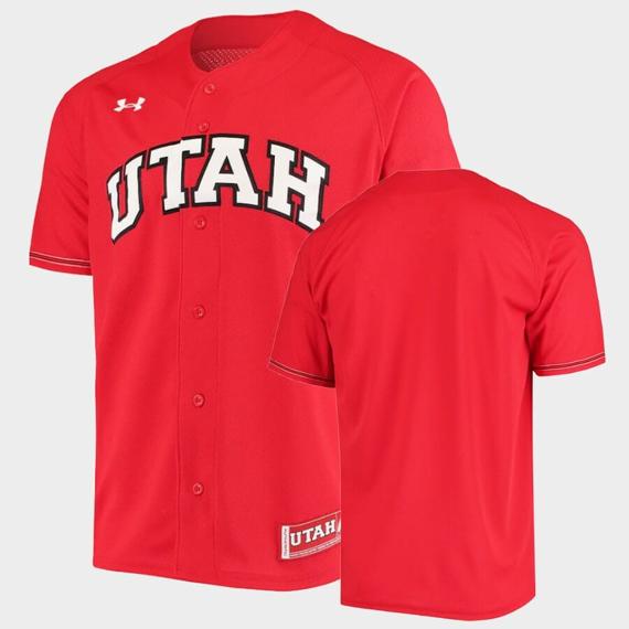 Men's Utah Utes Custom Name Number Red College Baseball Replica Jersey