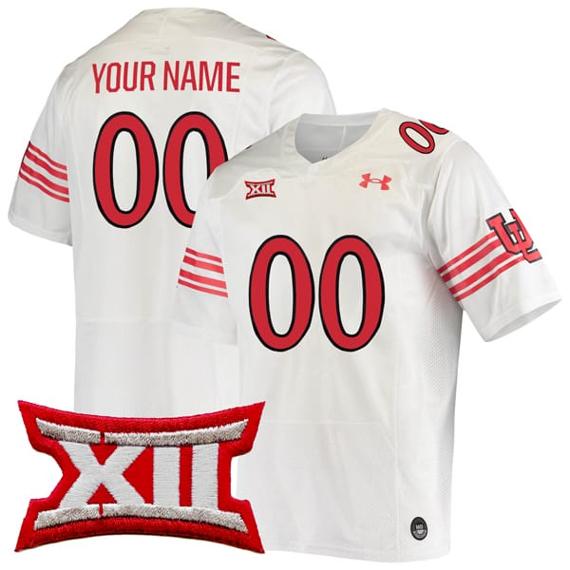 Men's Custom Utah Utes Jersey Name and Number College Football White Throwback Game All Stitched