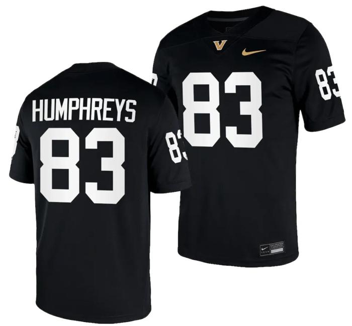 Men's London Humphreys Jersey #83 Vanderbilt Commodores College NIL Football Black