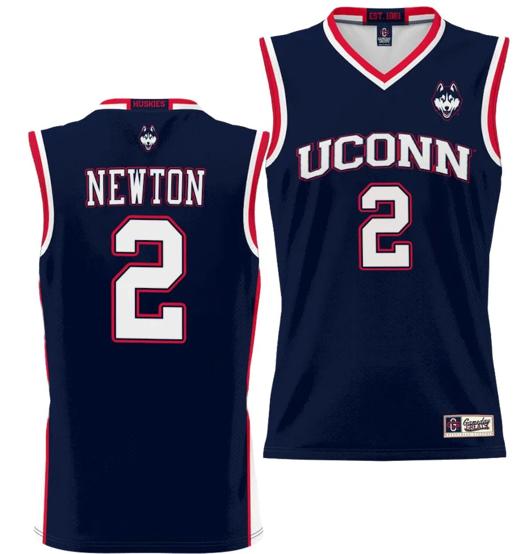 Men's Tristen Newton Jersey #2 UConn Huskies NIL College Basketball Lightweight Navy