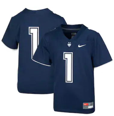 Youth Nike #1 Navy UConn Huskies 1st Armored Division Old Ironsides Untouchable Football Jersey