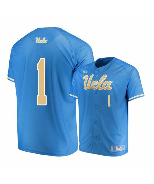 Men's Under Armour UCLA Bruins 1 Matt McLain Blue College Baseball Jersey