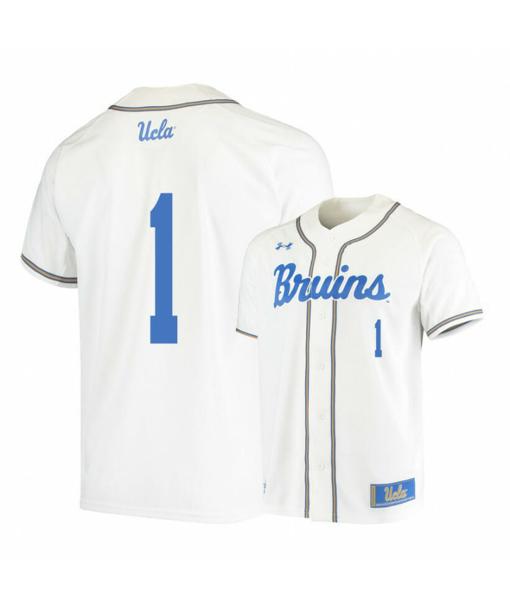 Men's UCLA Bruins 1 Matt McLain White College Baseball Jersey