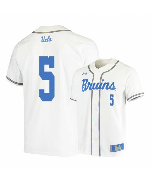 Men's UCLA Bruins 5 Garrett Mitchell White College Baseball Jersey