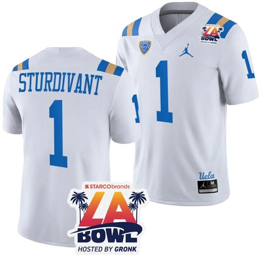 Men's J Michael Sturdivant Jersey #1 UCLA Bruins 2023 LA Bowl College Football White