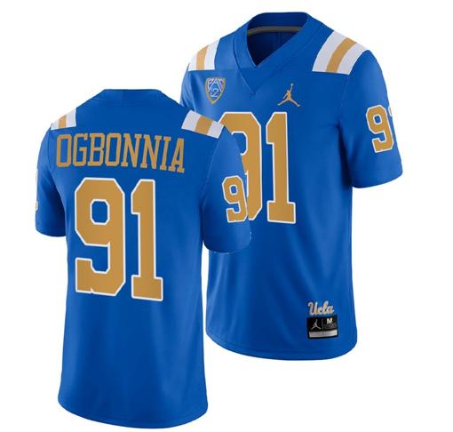 Men's UCLA Bruins Otito Ogbonnia Jersey #91 Blue College Football Uniform