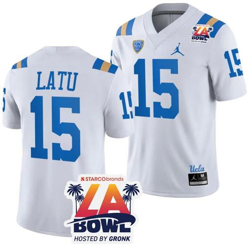 Men's Laiatu Latu Jersey #15 UCLA Bruins 2023 LA Bowl College Football White