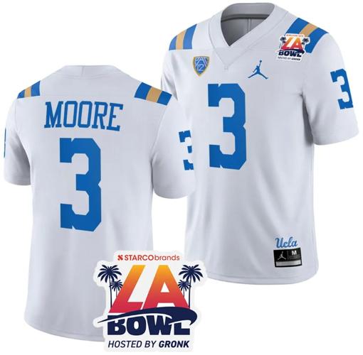 Men's Dante Moore Jersey #3 UCLA Bruins 2023 LA Bowl College Football White