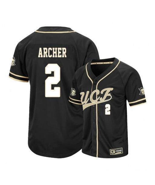 Men's Gameday Greats UCF Knights 2 Matt Archer Black College Baseball Jersey