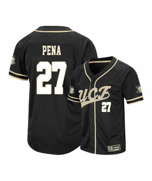 Men's Gameday Greats UCF Knights 27 Gephry Pena Black College Baseball Jersey