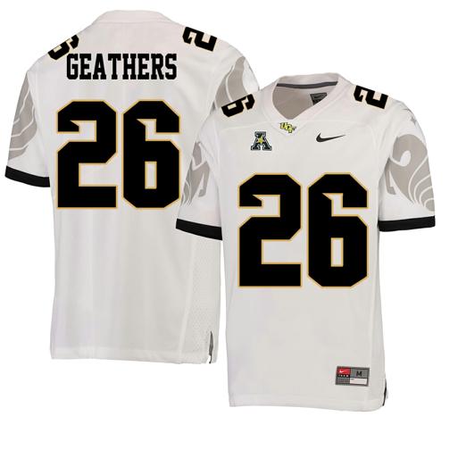 Men's Nike UCF Knights #26 Clayton Geathers NCAA College Football Jersey White