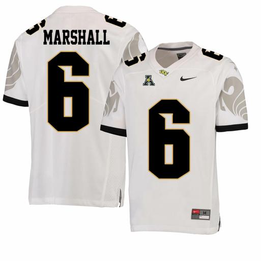 Men's Nike UCF Knights #6 Brandon Marshall NCAA College Football Jersey White