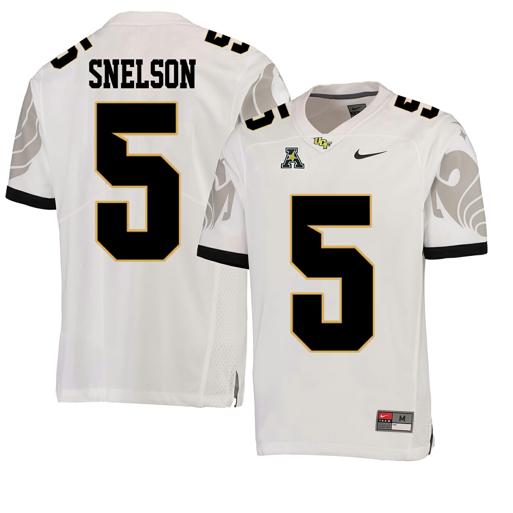 Men's Nike UCF Knights #5 Dredrick Snelson NCAA College Football Jersey White