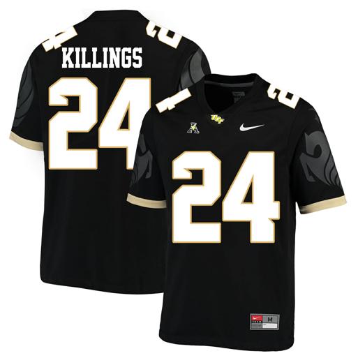 Men's Nike UCF Knights #24 DJ Killings NCAA College Football Jersey Black