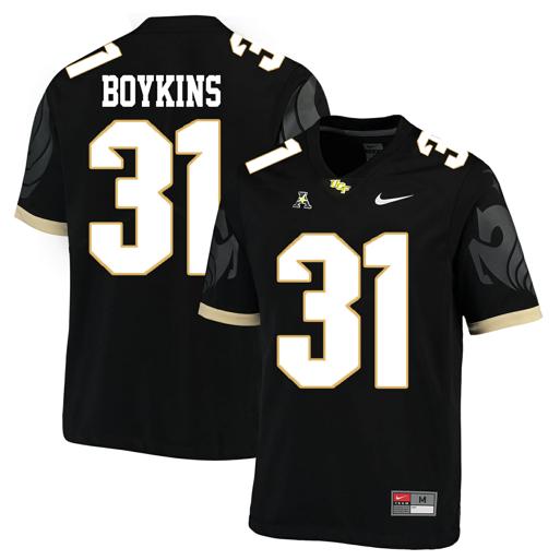 Men's Nike UCF Knights #31 Jeremy Boykins NCAA College Football Jersey Black