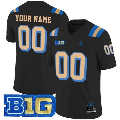 Men's Custom UCLA Bruins Jersey Name and Number College Football Black Alternate All Stitched