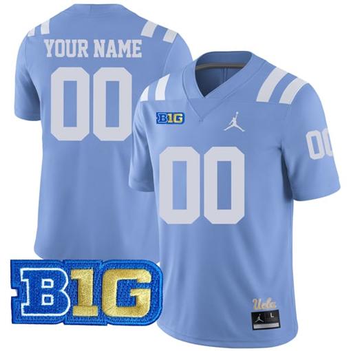 Men's Custom UCLA Bruins Jersey Name and Number College Football Light Blue Alternate All Stitched