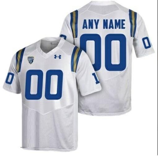 Men's Custom UCLA Bruins Jersey White College Football