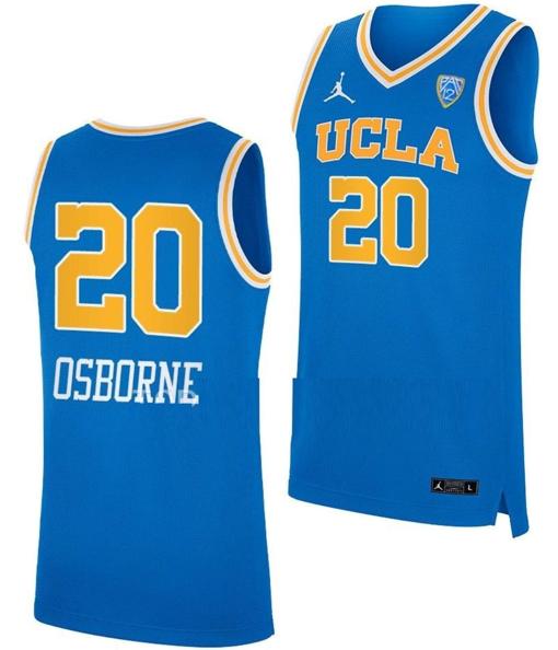 Men's Charisma Osborne Jersey #20 UCLA Bruins College Basketball Blue