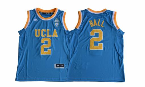 Men's UCLA Bruins #2 Ball NCAA Basketball Jersey Blue